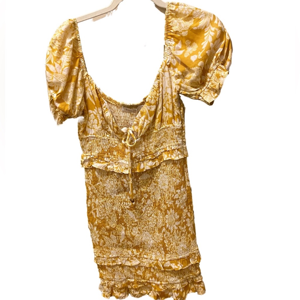 Floral Yellow Mini Dress